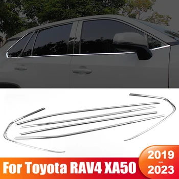 Pentru Toyota RAV4 XA50 2019 2020 2021 2022 2023 RAV 4 Masina Hibrid Rama Ferestrei Tăiați Fâșii caroserie Autocolant Inoxidabil Accesorii