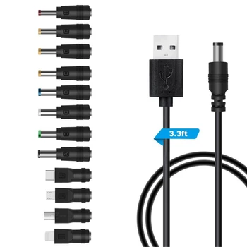 USB DC Cablu de Alimentare Cablu de Încărcare DC Adaptor Reglementate de Comutare de Alimentare Cu 12 Selectabile adaptoare pentru Prize