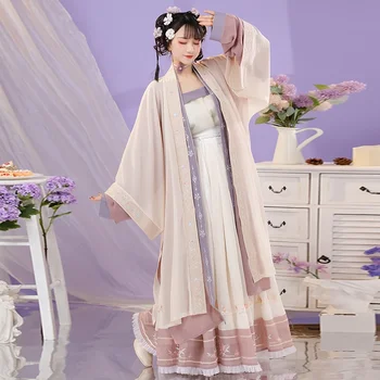APA Hanfu Femei Tradițională Chineză Stil de Haine Set Fairy Rochii de Printesa Dinastiei Song de Costume Cosplay Costum de Femeie