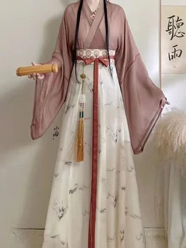 Stil Chinezesc Hanfu Rochie Femei Tradițional Elegant Broderii Florale Rochii De Prințesă Zână Oriental Cosplay Scena De Dans Halat