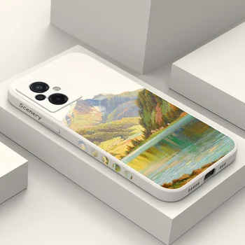 Sticlă Lacul Telefon Caz Pentru Xiaomi Poco M5 m5-urile sunt F5 X5 F4 X4 M4 F3 M3 X3 F2 Pro X2 C40 4G 5G GT NFC Capac de Silicon