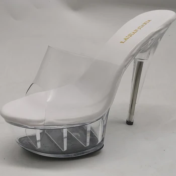Noi 15 CM/6 cm PVC Superioară Model Sexy Exotice cu Toc Platforma Petrecere de Femei Papuci de casă Polul Pantofi de Dans K155