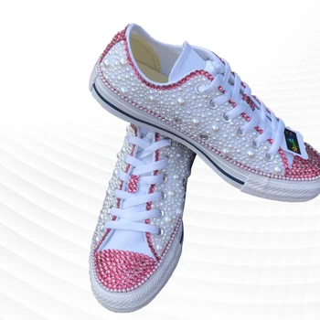 Multicolor high-top stras panza pantofi sport de mers pe jos de confort pantofi handmade stras panglică vulcanizat pantofi 35-46
