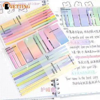 160Sheets Ins Stil Gradient de Culoare Notă de Lipicios Kawaii Impermeabil Eticheta Autocolant Scrapbooking Memo Pad Student Rechizite