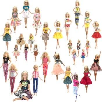 NK Fierbinte Vinde 5 Set de Moda Printesa Rochie Super Frumoasa Fusta Casual Haine Pentru Barbie Papusa Accesorii DIY Cadou Jucărie JJ