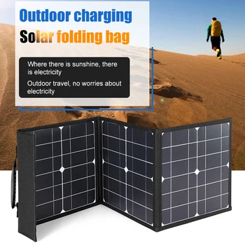 18V 100W Pliabil Panou Solar DC+USB de Încărcare Rapidă Portabil de Celule Solare Încărcător de Baterie Banca de Putere pentru Telefonul Drumetii, Camping RV Masina